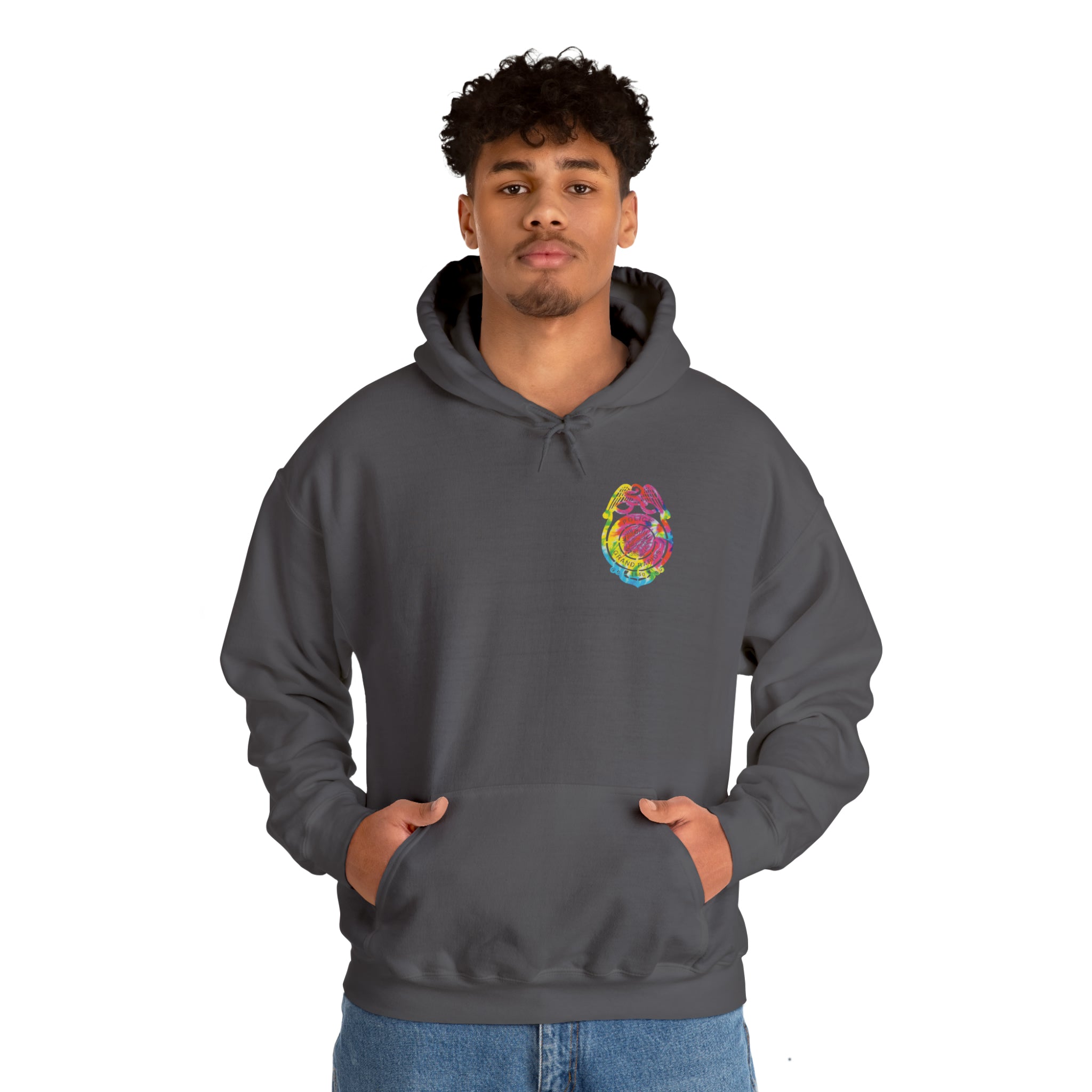 Tie-Dye Badge Bliss Hooded Sweatshirt