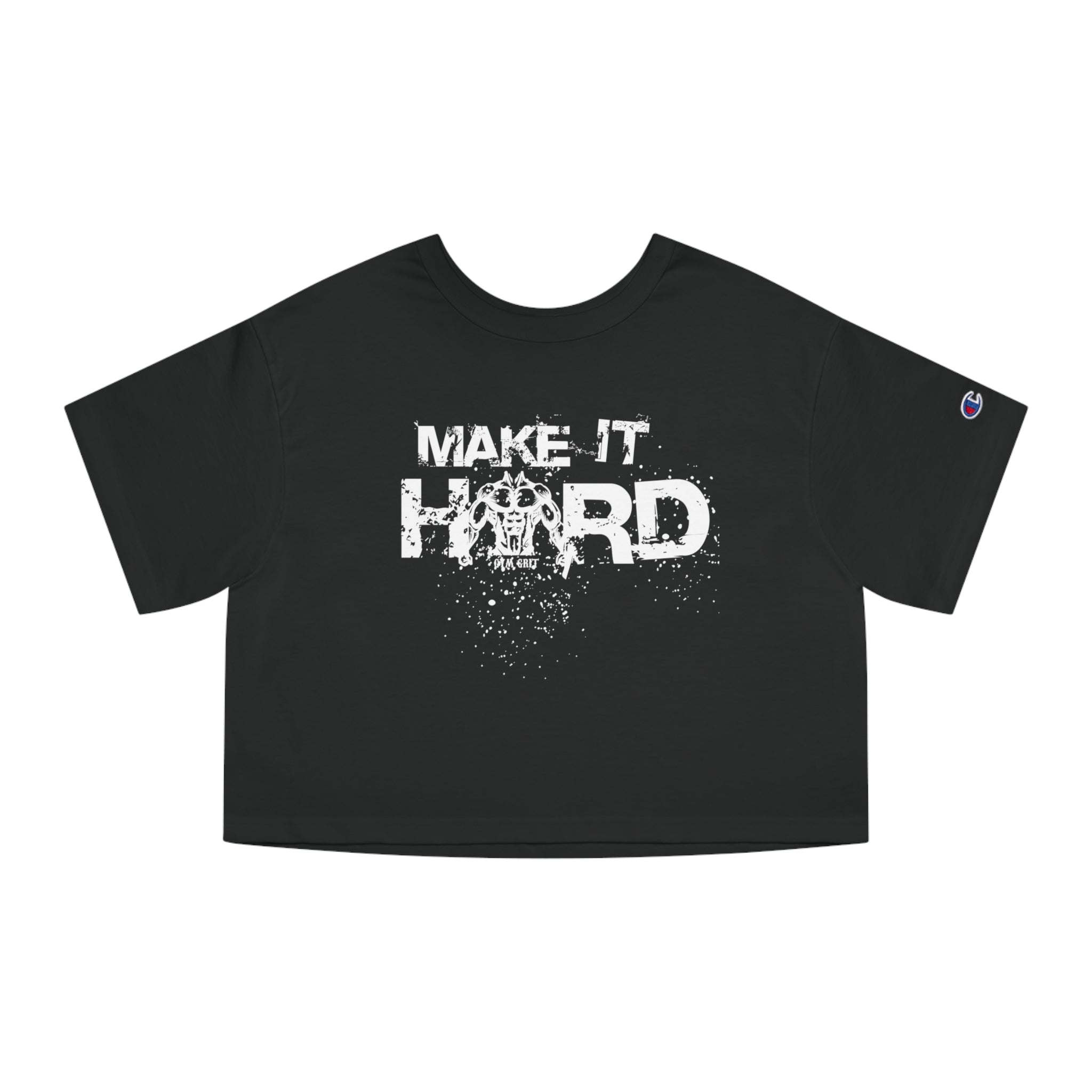 "MAKE IT HARD" Champion Women's Heritage Cropped T-Shirt