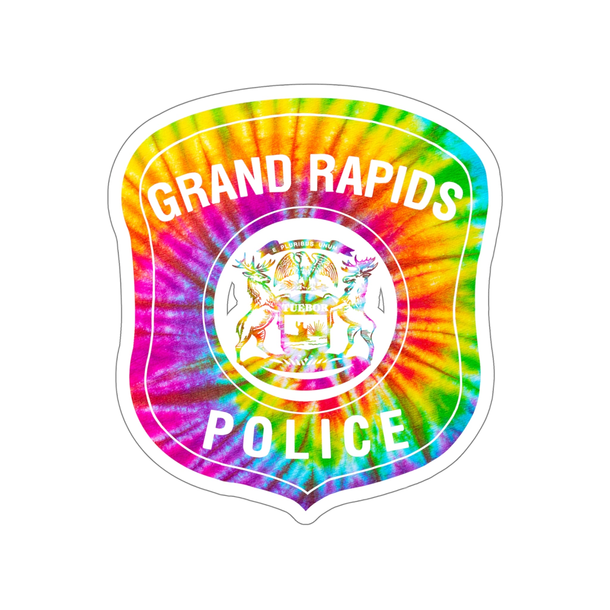 GRPD Tie Dye Kiss-Cut Stickers