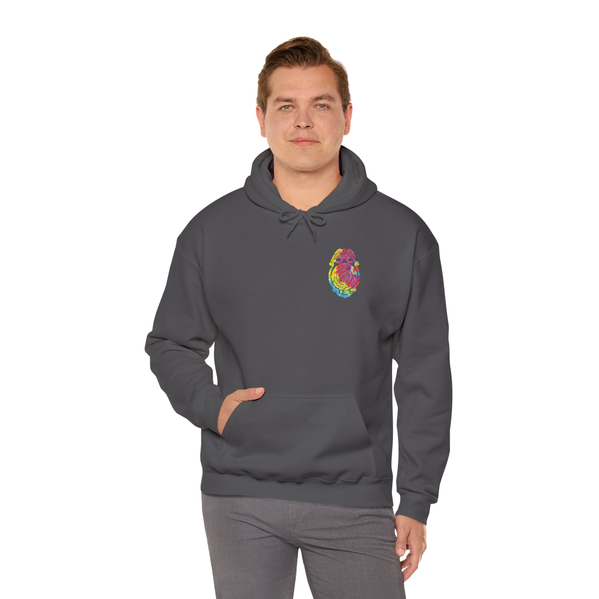 Tie-Dye Badge Bliss Hooded Sweatshirt