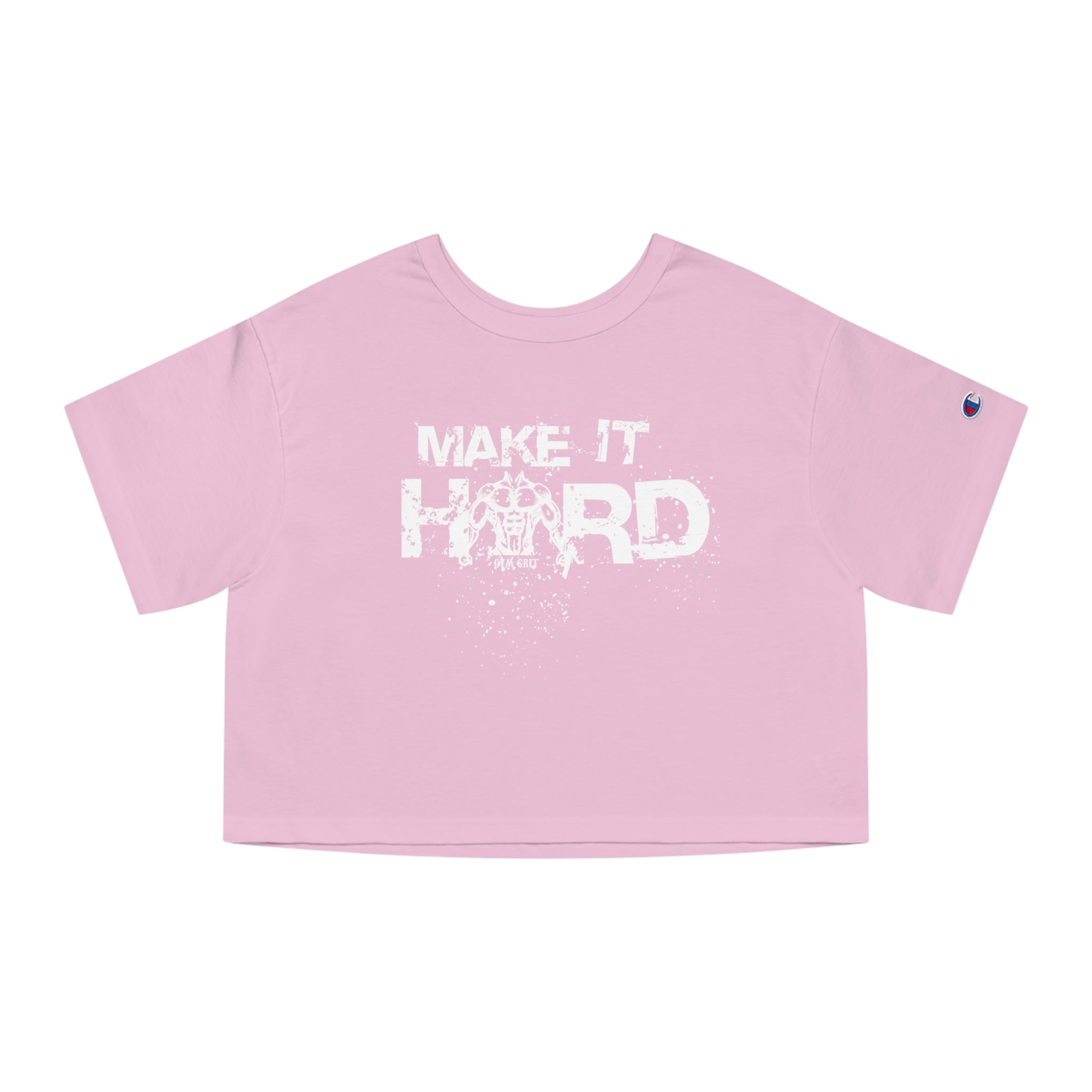 "MAKE IT HARD" Champion Women's Heritage Cropped T-Shirt