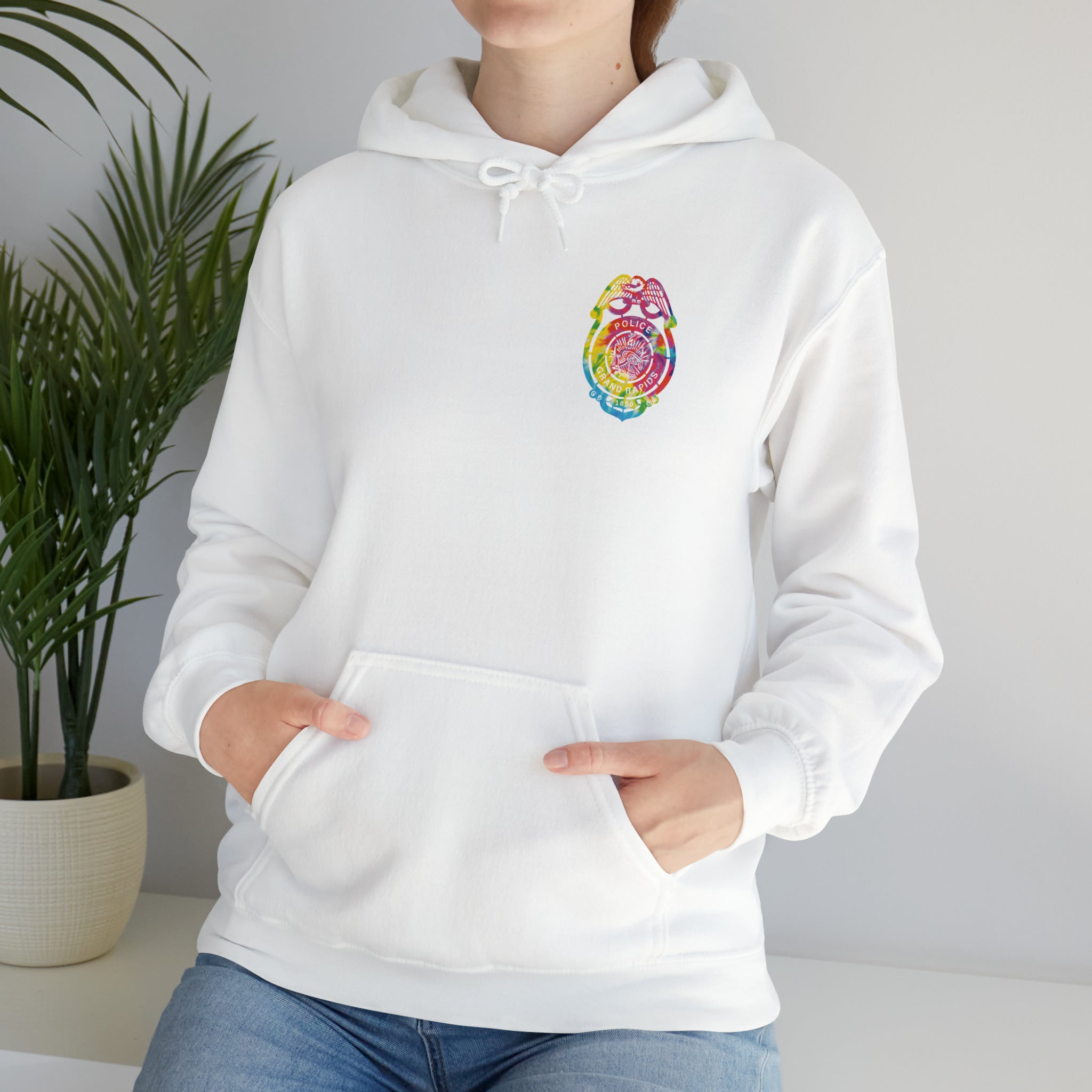 Tie-Dye Badge Bliss Hooded Sweatshirt