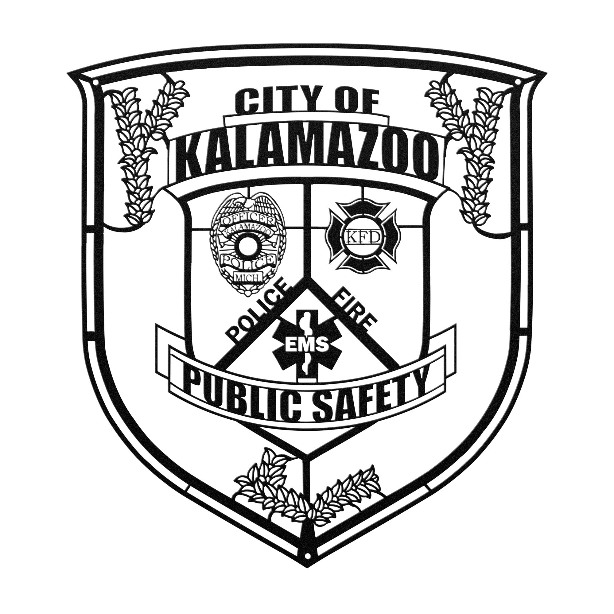 Kalamazoo Department of Public Safety Metal Wall Décor