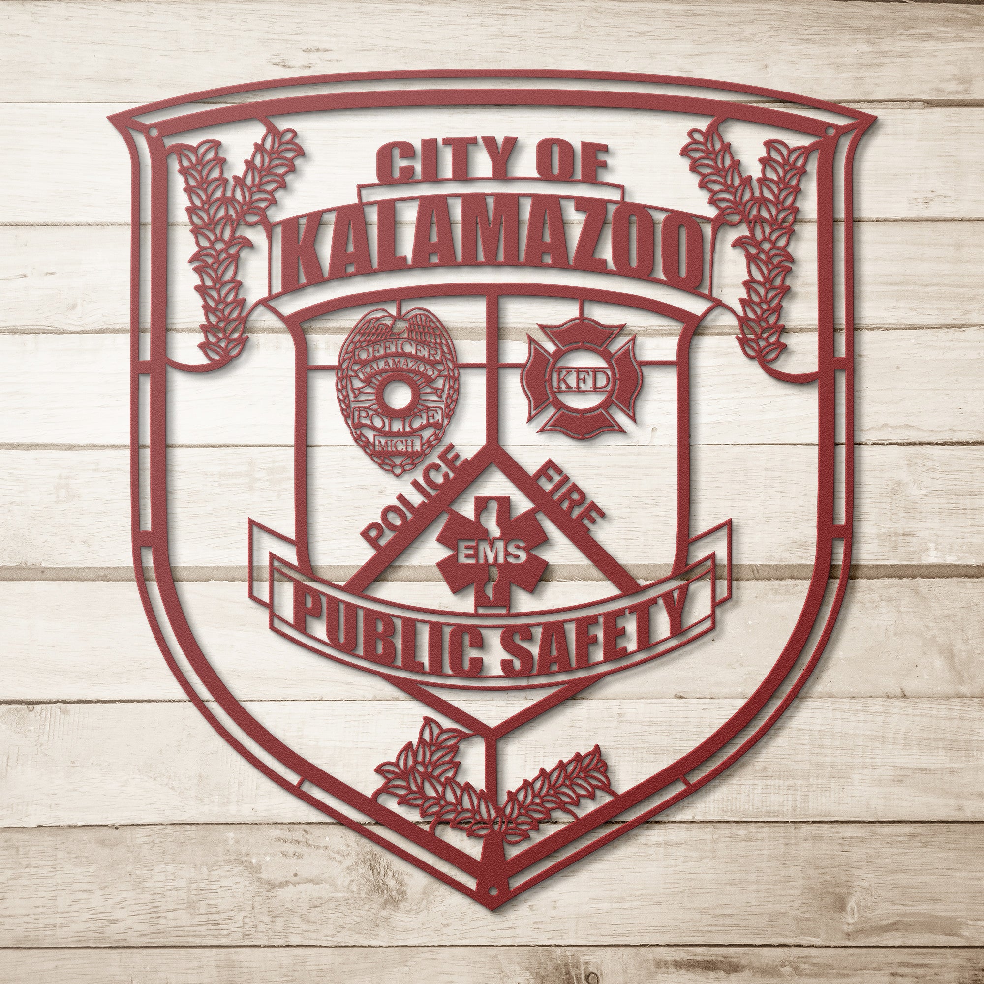 Kalamazoo Department of Public Safety Metal Wall Décor