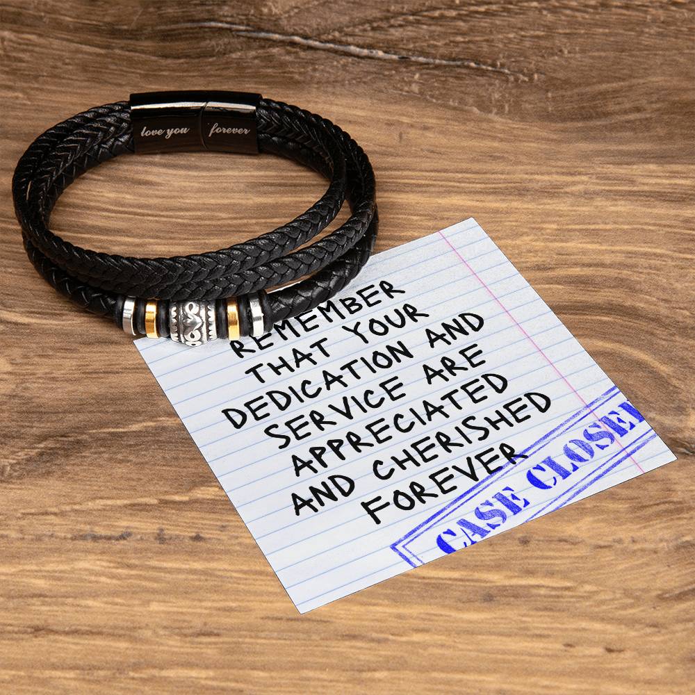 Case Closed! -  I Will Love You Forever Men's  Bracelet