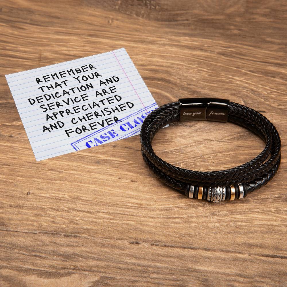 Case Closed! -  I Will Love You Forever Men's  Bracelet