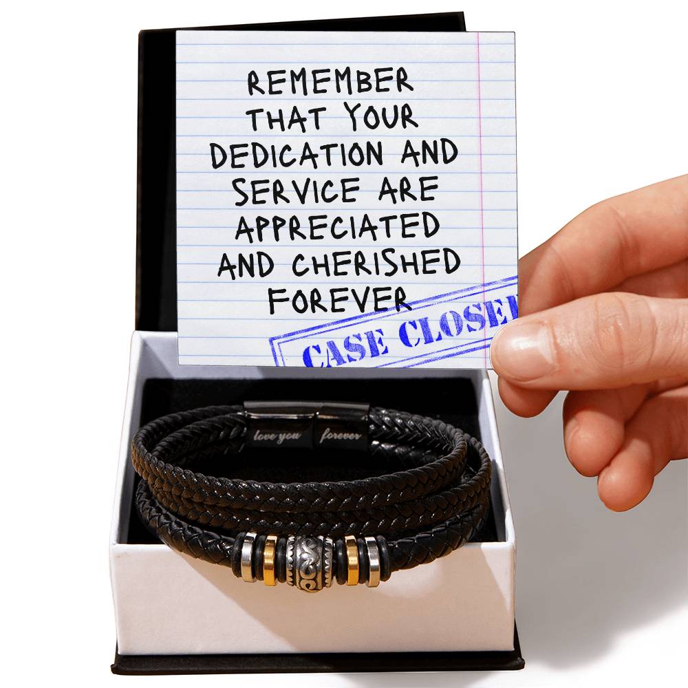 Case Closed! -  I Will Love You Forever Men's  Bracelet